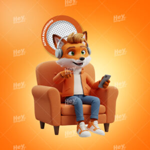 Mascote 3D - RAPOSA - ANM CÓD.00045