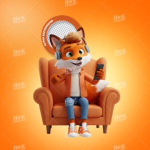 Mascote 3D - RAPOSA - ANM CÓD.00046
