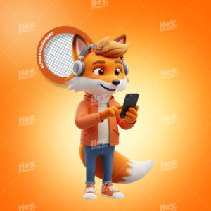 Mascote 3D - RAPOSA - ANM CÓD.00050