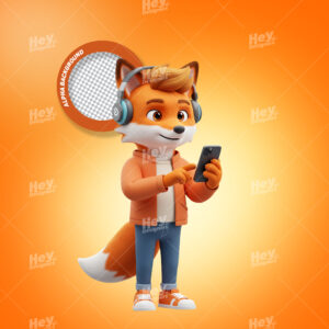 Mascote 3D - RAPOSA - ANM CÓD.00051