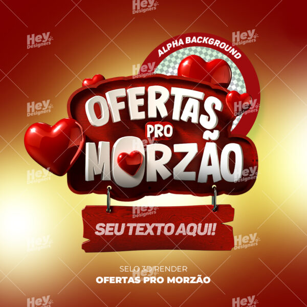 Selo 3D - Ofertas pro Morzão - PSD/PNG