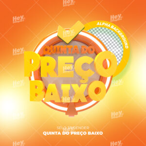 Selo 3D Quinta do Preço Baixo - PSD/PNG