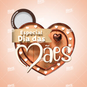 Selo 3D - Especial Dia das Mães - PSD/PNG