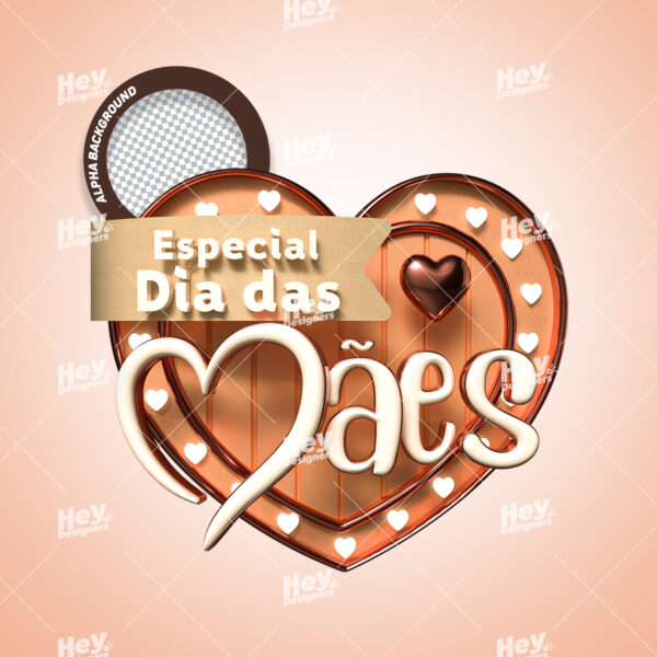 Selo 3D - Especial Dia das Mães - PSD/PNG
